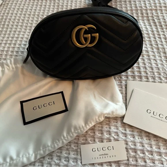 NWT Authentic Gucci Marmont New Authentic Gucci #575163 GG Marmont Red Leather Mini  main image 4